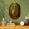 Bos - Natuur - Bomen - Landschap - Bladeren Wandcirkel Ovaal Forex klein -sfeer2