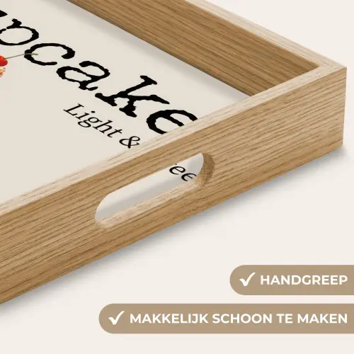 Cupcake - Zoet - Kers Dienblad Rechthoek middel -USP_HandgreepNL