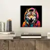 Graffiti - Wolf - Jas - Zwart aluminium wit klein -sfeer1