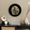 Cupcake - Eten - Goud - Zwart Fotolijst rond zonder passe partout klein -sfeer1