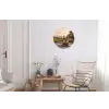 Wijn - Glazen - Druiven - Wijngaard Wandcirkel aluminium klein -woonkamer