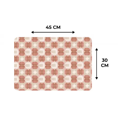 Retro - Klassiek - Roze Placemat vinyl groot 368 -specs
