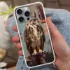 Geschilderd - Abstract - Uil - Bruin Hoesje iPhone 16 Pro Max met koord klein -sfeer3