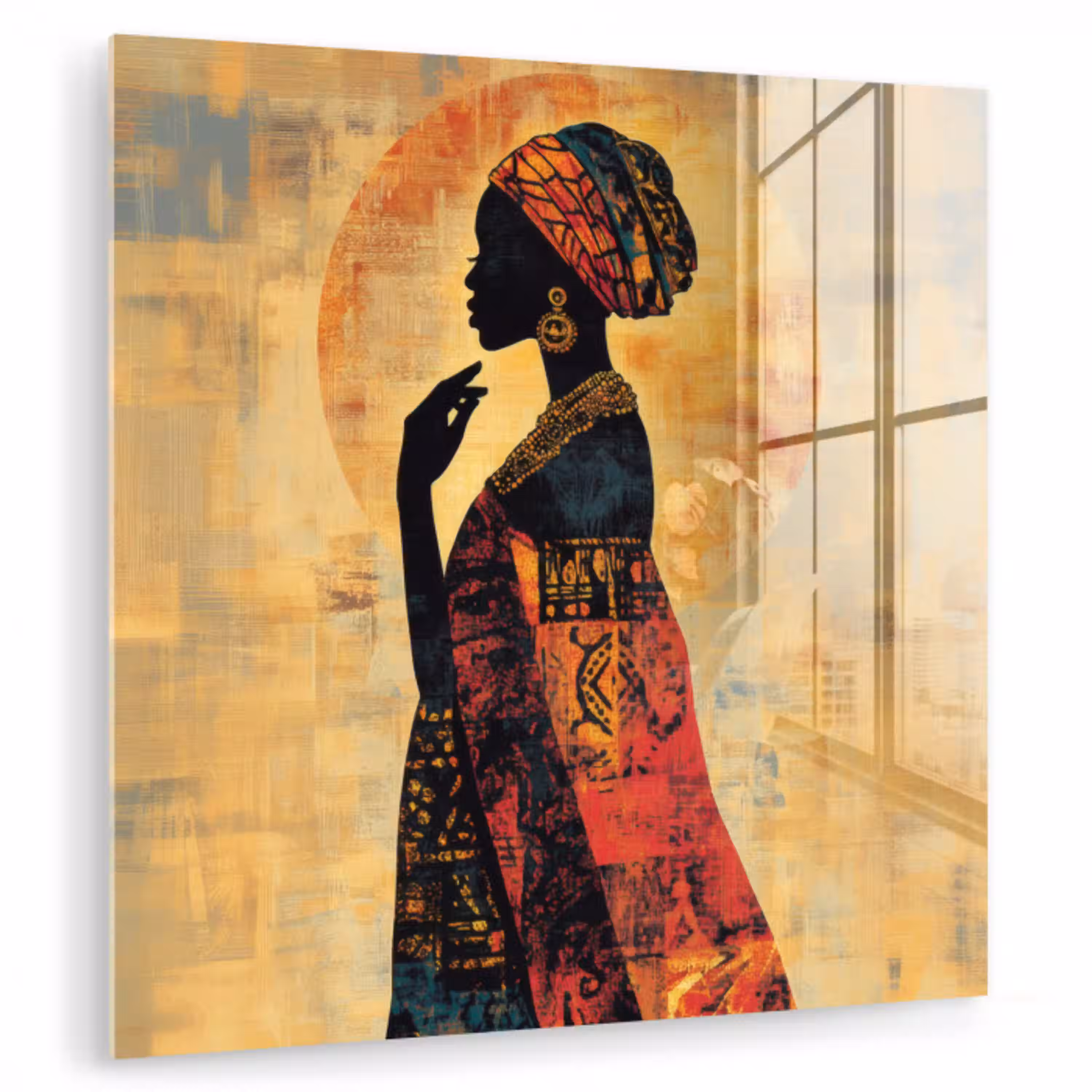 Vrouw - Silhouet - Patronen - Sierlijk plexiglas 5mm klein -zzzproduct_nieuw