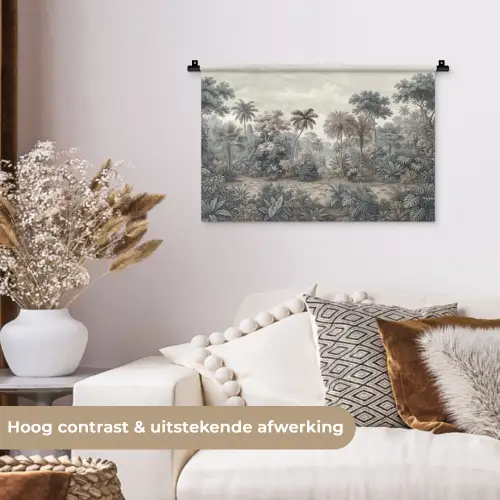 Tropisch - Landschap - Illustratie Wandkleed katoen klein -sfeer1