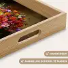 Kleuren - Boeket - Vaas - Hout Dienblad Rechthoek middel -USP_HandgreepNL