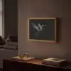 Kolibrie - Zwart - Dieren Light Box met batterij (Wandlamp) middel -sfeer1