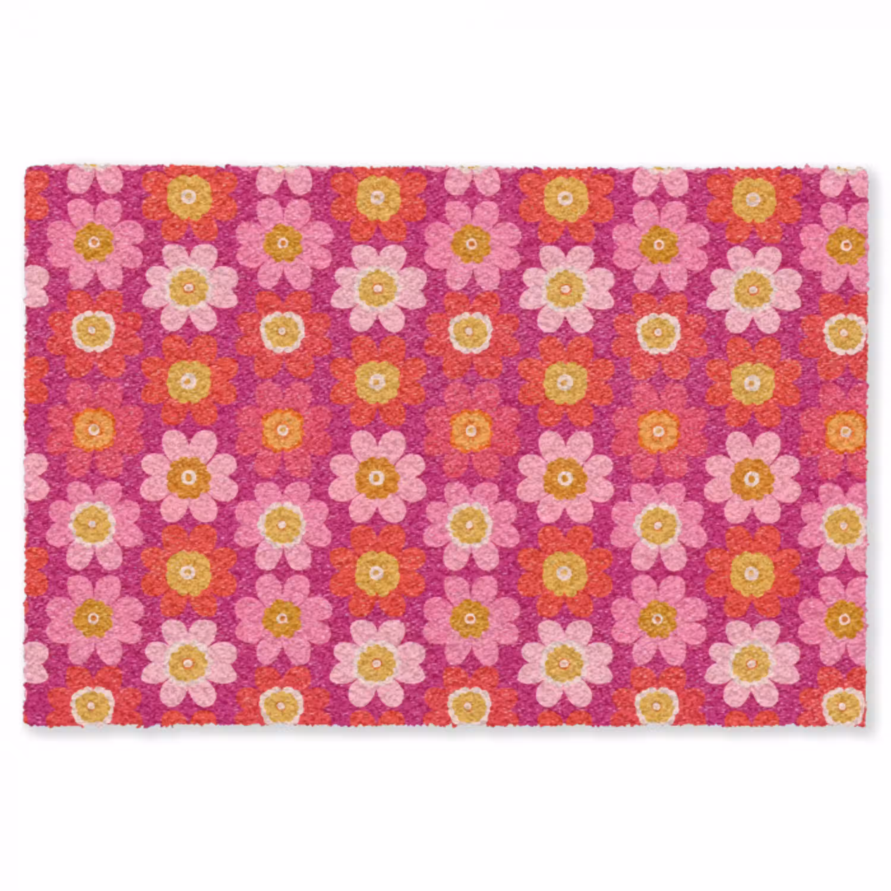 Bloemen - Retro - Kleurrijk Vloerkleed Rechthoek klein 1091 -3d