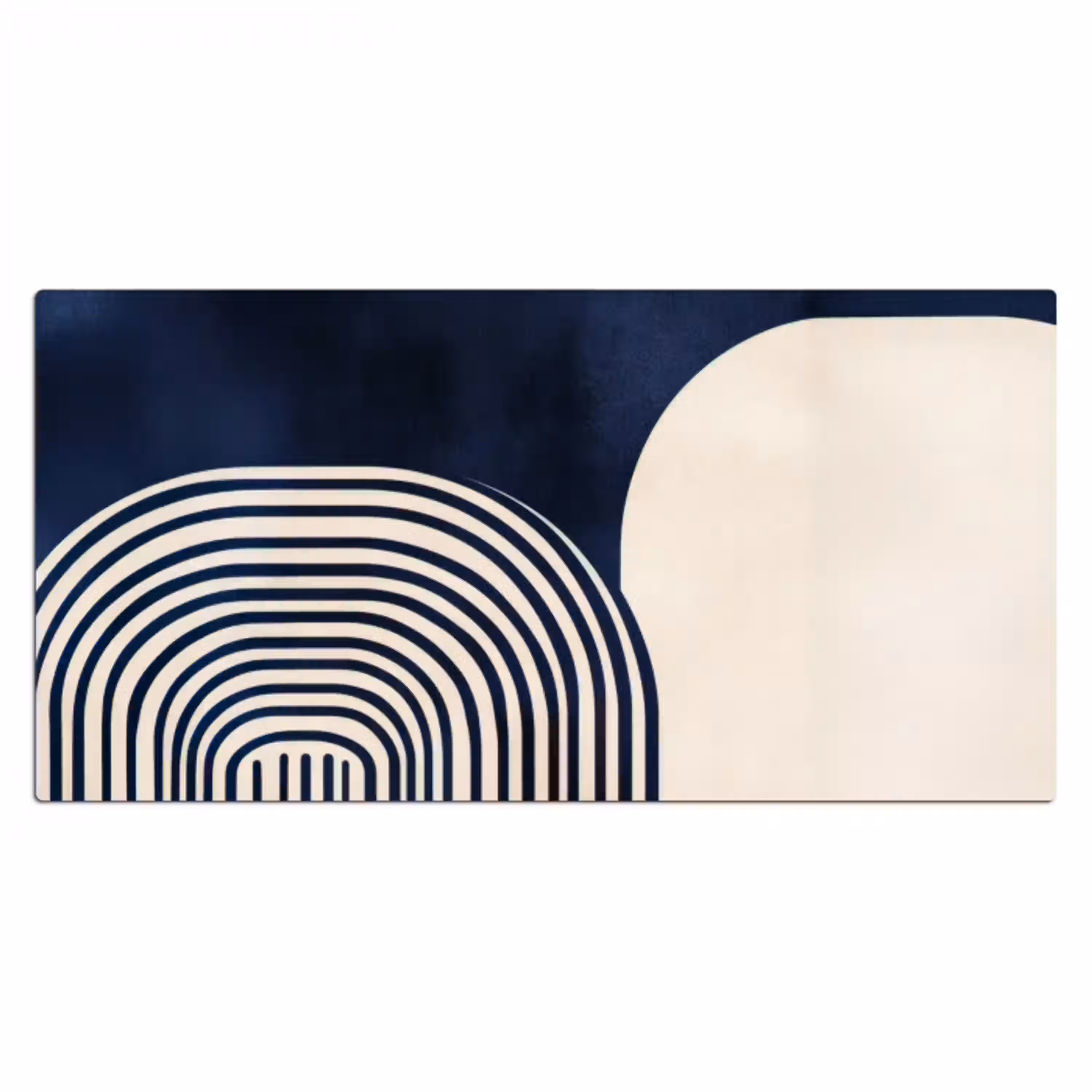 Donkerblauw - Abstract - Lijnen Muismat XXL klein -3d_leeg