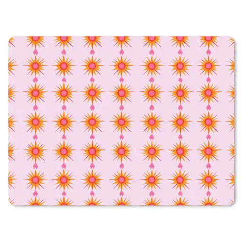 Zon - Motief - Roze muismat rubber klein 262 -3d