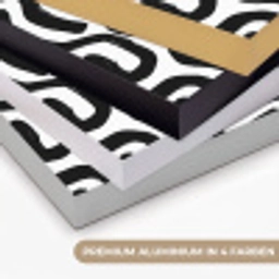 Modern - Lijnen - Zwart Textielframe zwart klein 947 -USP_kleurenDE