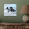 Paarden - Winter - Dieren - Natuur - Sneeuw aluminium wit klein -sfeer2