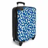 Dierenprints - Panterprint koffer in blauw en wit NBS - Handbagage koffer - Unisex middel -productfoto_3d