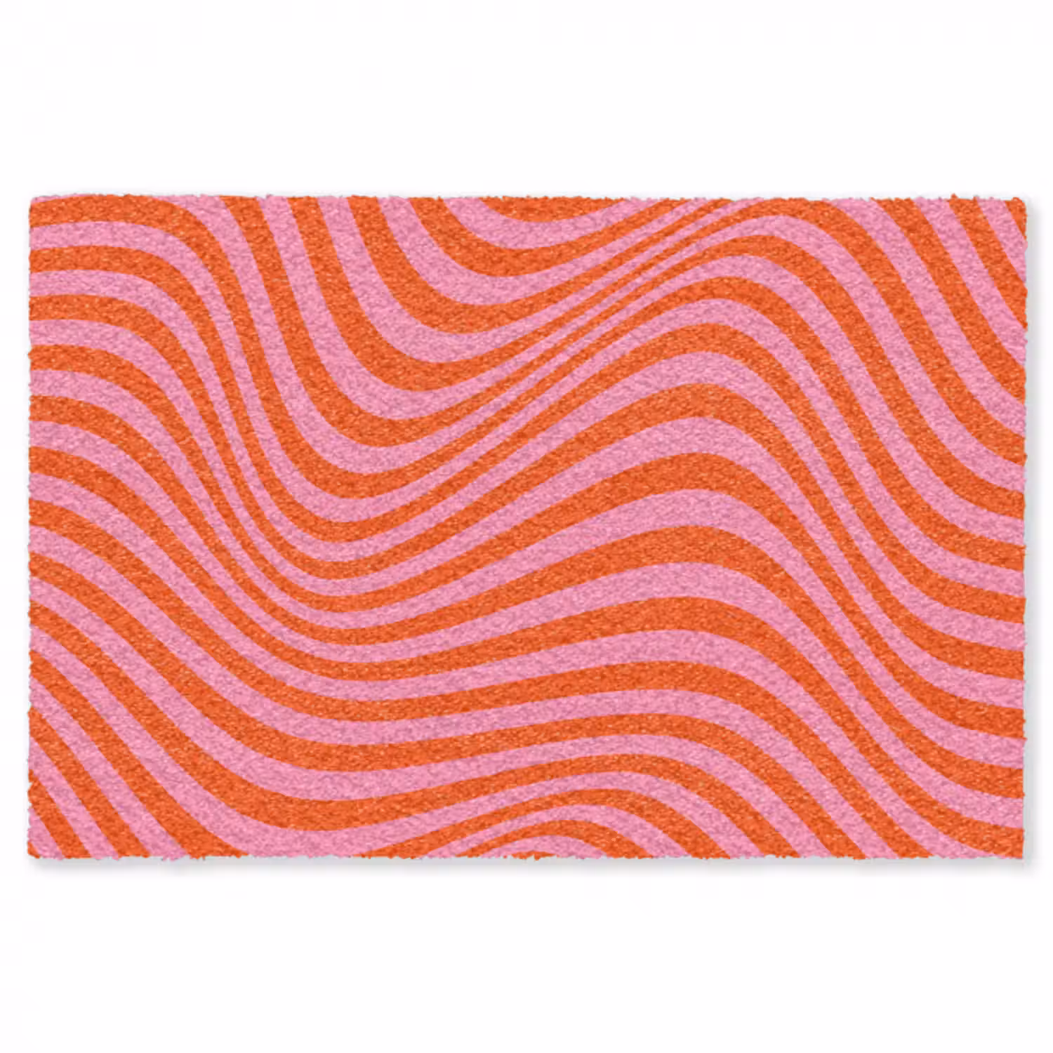 Fußmatte - Wellenförmiges Muster - Rot - Rosa - Linien