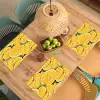 Grafisch - Citroenschijven - Blaadjes Placemat vinyl groot 368 -zzsfeer5_Kitchenyeah-website