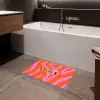 Zebraprint - Grafisch - COOL - Oranje Badmat klein -sfeer3
