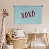 XOXO - Blauw - Rood Wandkleed katoen middel -wsfeer5_kind