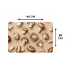 Kastanje Champignons - Beige Placemat vinyl groot -specs