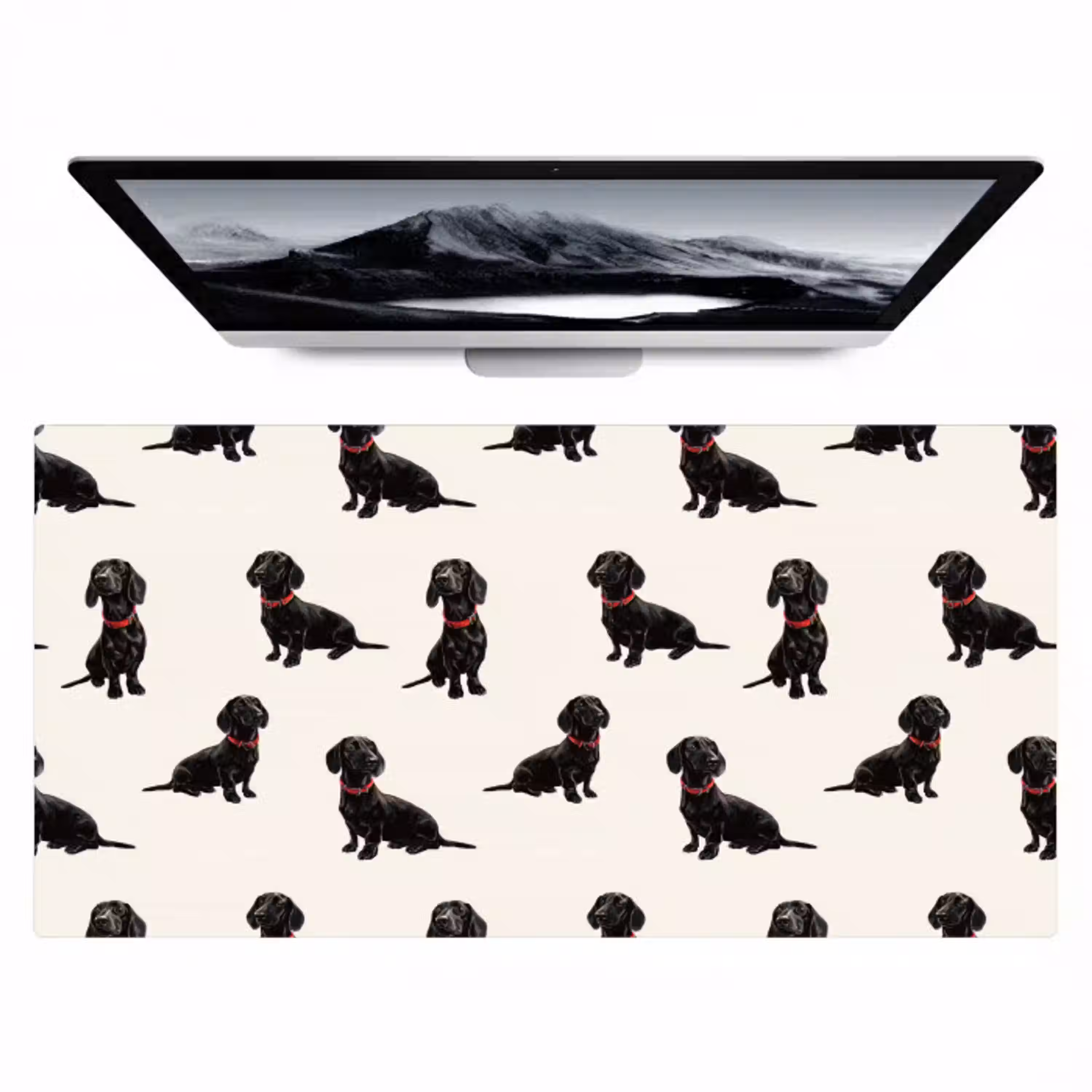 Hond - Patroon - Zwart Muismat XXL klein 681 -zzz3d