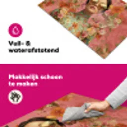Vrouw - Bril - Roze - Bloemen Inductie beschermer vinyl 3mm klein -wsfeer6_website