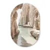 Rotsen - Zee - Zand - Kloof Wandcirkel Ovaal Forex klein -3d