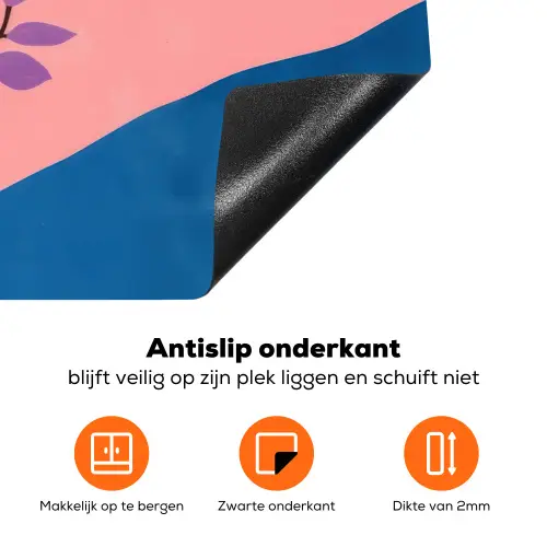 Bladeren - Zon - Abstracte vormen Inductie beschermer vinyl 3mm klein -zzzzzzz-td-onderkant