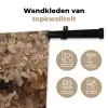 Gezicht - Vrouwe - Bladeren - Penseelstreken Wandkleed katoen klein -sfeer2