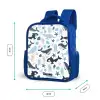 Zeedierenpatroon met walvissen, kwallen en orka's Kinderrugzak - Blauw middel -productfoto_formaten