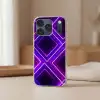 Gaming - Ruiten - Neon - Paars Telefoonhoesje iPhone 17 Pro klein -sfeer2