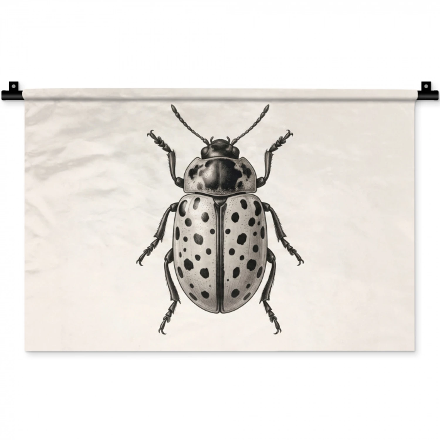 Kever - Insect - Vintage Wandkleed katoen klein -zz3d