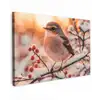 Vogel - Tak - Winter - Dieren - Sneeuw Tuinposter op houten frame 2 cm dik klein -3d