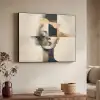 Goud - Vrouw - Rechthoeken Textielframe zwart klein -sfeer3