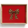 Strik - Sierlijk - Panter - Rood Dienblad Rechthoek middel -z3d_shopping