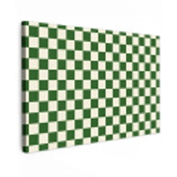 Schaakbord - Patroon - Groen canvas 2cm klein 34 -z3d