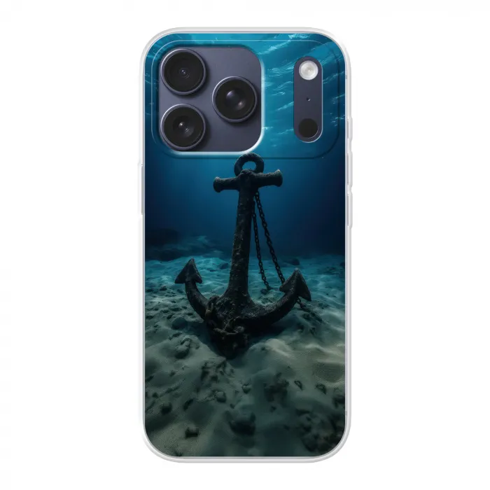 Anker - Ijzer - Zeebodem - Zand Telefoonhoesje iPhone 17 Pro klein -3d