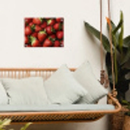 Aardbei - Fruit - Rood tuinposter los doek klein -sfeer7