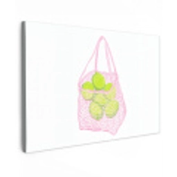 Netzakje - Roze - Illustratie - Limoenen Tuinposter op houten frame 2 cm dik klein -3d