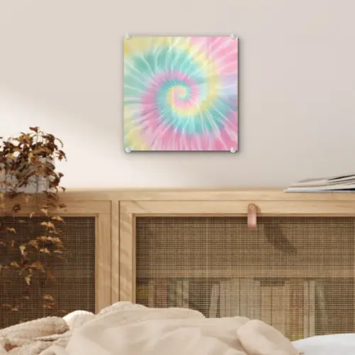 Pasteltinten - Tie dye - Roze plexiglas 5mm klein -sfeer4