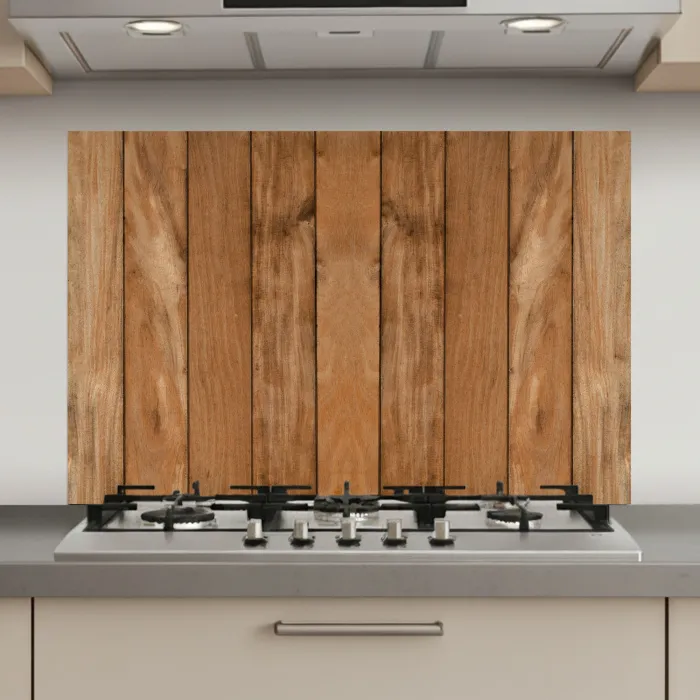 Hout - Naturel - Planken - Structuur keuken achterwand spatscherm klein -3d_website