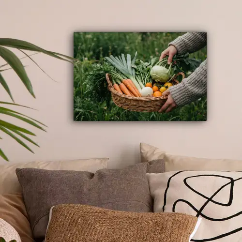 Veld - Groenten - Biologisch - Oogst canvas 2cm klein -sfeer1
