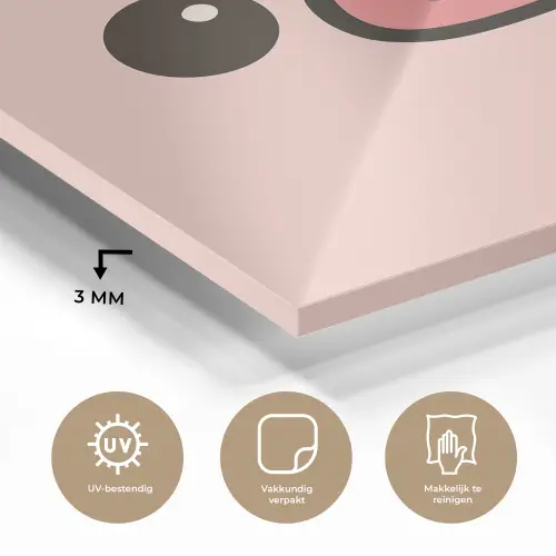 Varken - Roze - Minimalistisch plexiglas 5mm klein -sfeer2