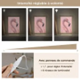 Flamingo - Portret - Roze Light Box met kabel (Kinderlampje) klein -USP_dimbaarFR