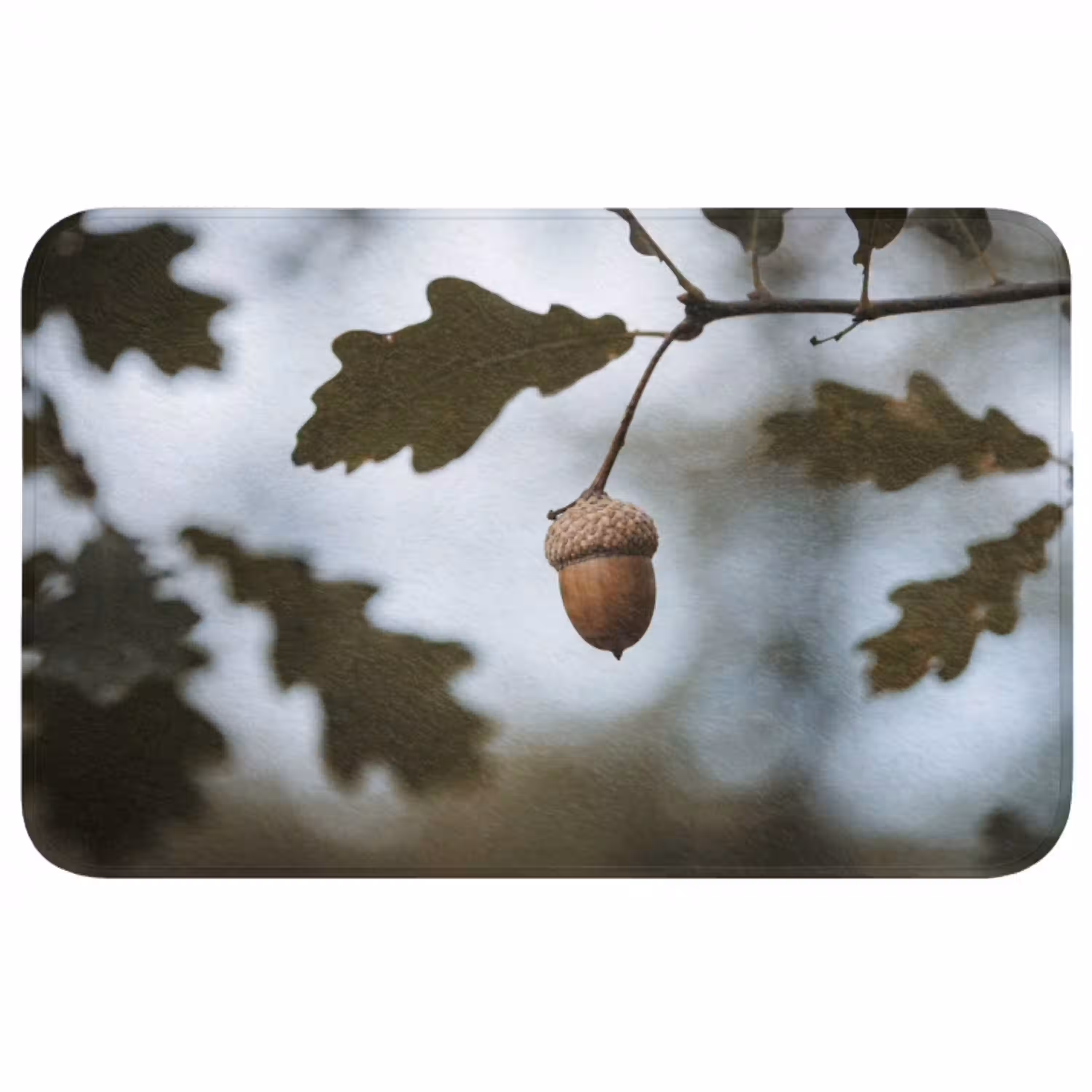 Eikel - Eikenblad - Bos - Herfst - Natuur Badmat middel -3d
