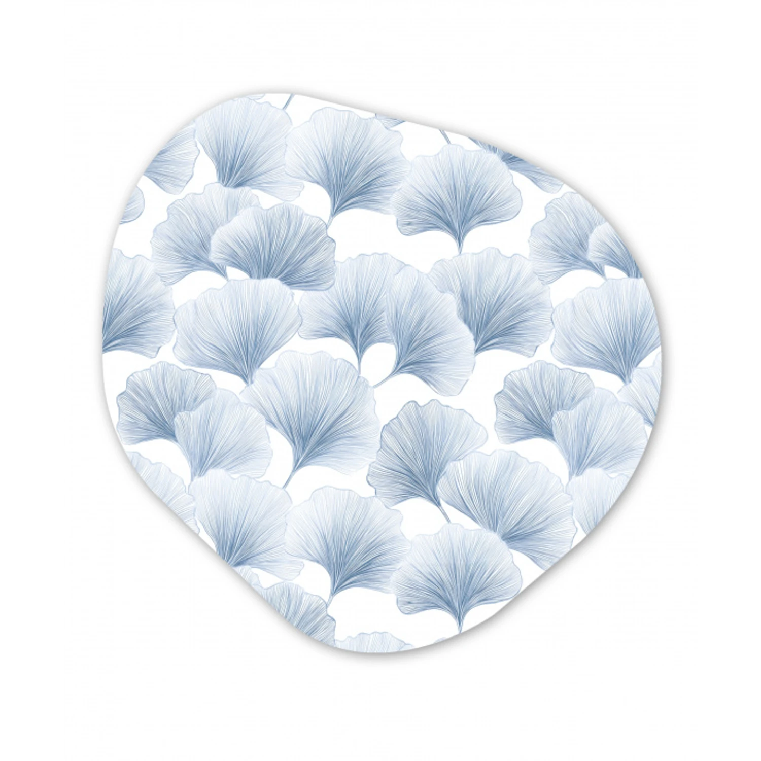Waaier - Modern - Blauw Wandcirkel Organisch Forex 3mm klein 629 -3d