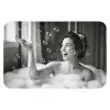 Bad - Bubbels - Zwart - Wit Badmat klein -3d