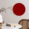 Rood - Patroon - Bloemen Wandcirkel plexiglas klein 852 -sfeer4