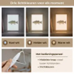 Vissen - Natuur - Vintage Light Box met kabel (Kinderlampje) klein -USP_lichtkleurNL