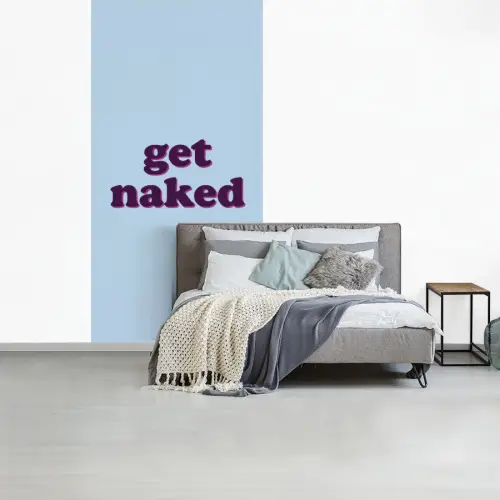 Speels - Boodschap - Blauw fotobehang vinyl groot -slaapkamer