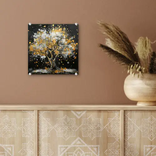 Boom - Zwart - Goud - Wit - Modern plexiglas 5mm klein -sfeer5