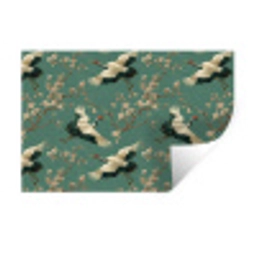 Kersenbloesem - Kraamvogels - Groen Muursticker klein 286 -3d